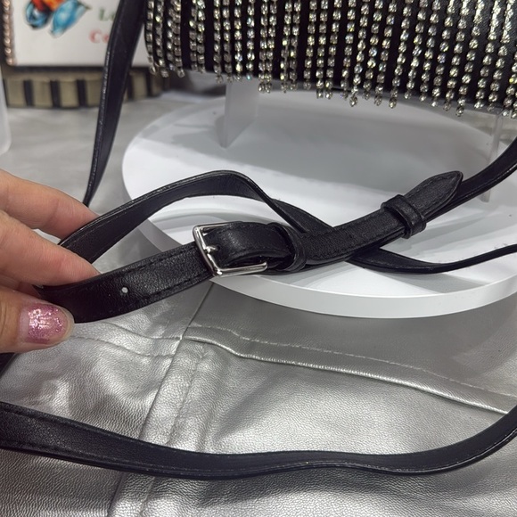 (E4) Victoria's Secret Glam Rhinestone Fringe Convertible Crossbody - Picture 5 of 16